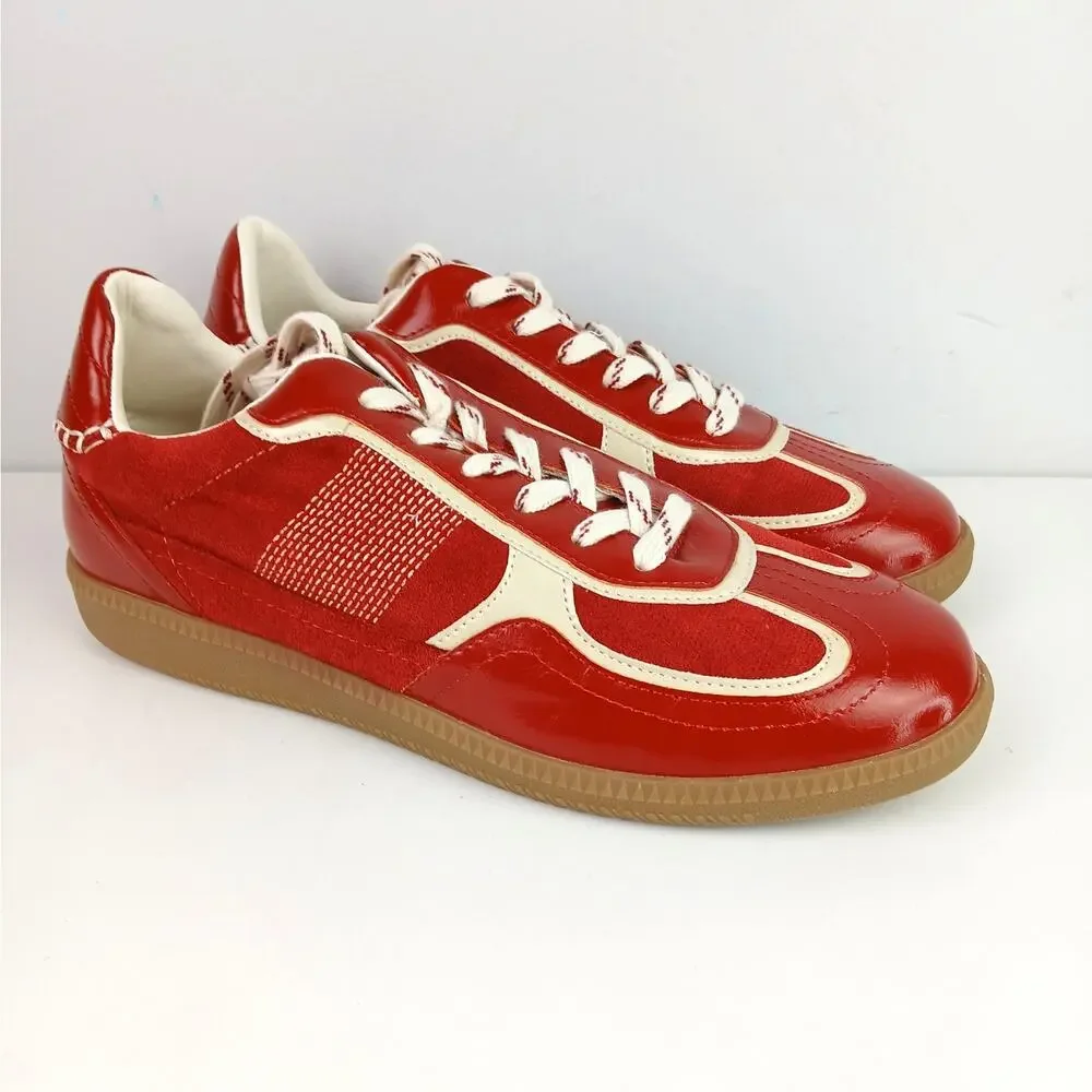Oasis Society SZ 8.5 The Dalia Lace-Up Sneaker Color Cherry Retro Vegan NEW